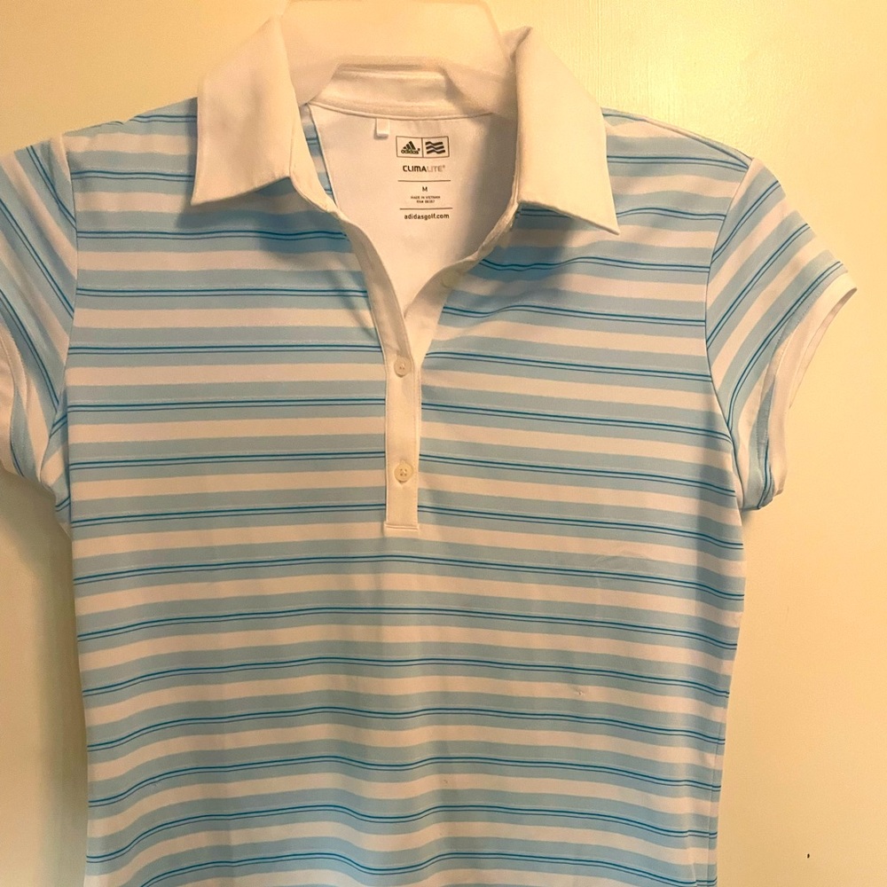 Adidas Golf Womens Size M CLIMALITE Short Sleeve Polo Shirt